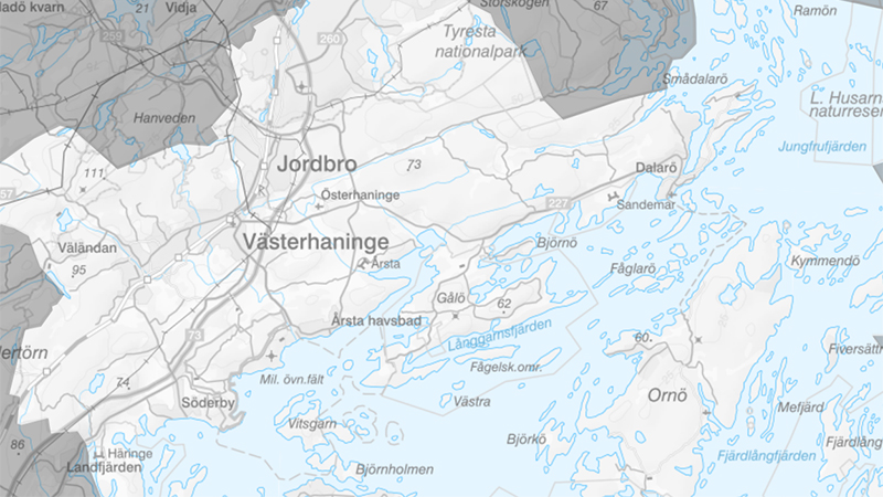 Haninge kommuns webbkarta