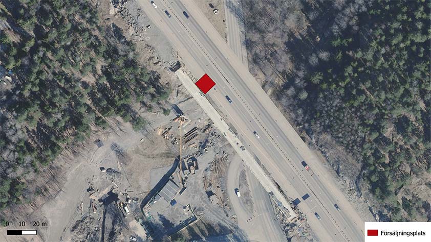 kartvy försäljningsplats markerad på Hallstens väg 2 i Vega