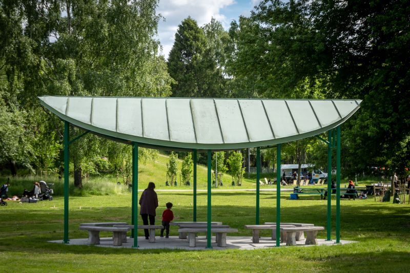 Atriumgård  (Lövet) i Höglundaparken
